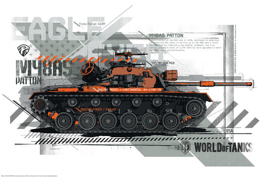 World of Tanks - Patton Poster, Plakat, 91.5 × 61 cm