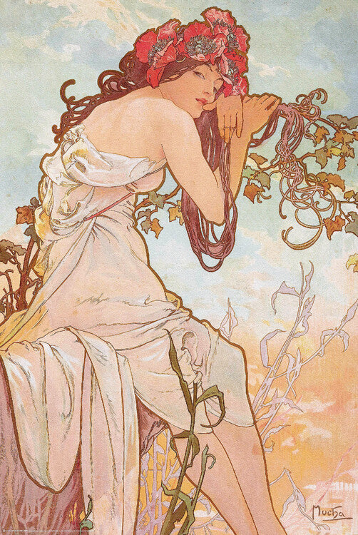 The Seasons Summer, Alphonse Mucha Poster, Plakat, 61 × 91.5 cm