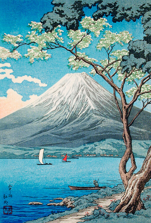 Mount Fuji from Lake Yamanaka, Hiroaki Takahashi Poster, Plakat, 26.7 × 40 cm