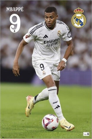 Real Madrid - 2024/2025 Mbappe Poster, Plakat, 61 × 91.5 cm
