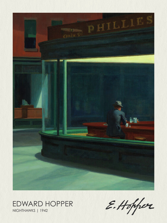 Nachtschwärmer, Edward Hopper Poster, Plakat, 30 × 40 cm