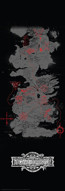 Game of Thrones - Map Poster, Plakat, 53 × 158 cm