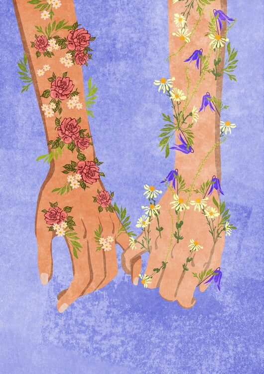 Leinwand Poster, Bilder Holding hands, Raissa Oltmanns, 65 × 90 cm