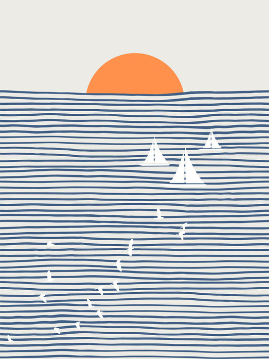 Leinwand Poster, Bilder Three White Sails, Little Dean, 60 × 80 cm