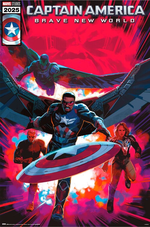 Captain America: Brave New World - Comic Poster, Plakat, 61 × 91.5 cm