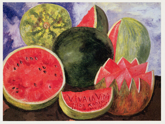Leinwand Poster, Bilder Viva la Vida, 1954, Frida Kahlo, 90 × 70 cm