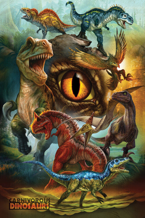 Dinosaurier - Fleischfresser Poster, Plakat, 61 × 91.5 cm