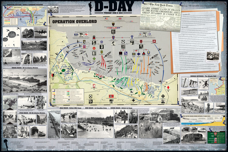 D-Day Poster, Plakat, 91.5 × 61 cm