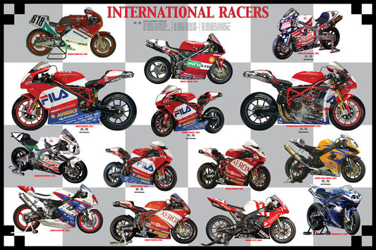International Racers Poster, Plakat, 91.5 × 61 cm