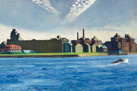 Leinwand Poster, Bilder Blackwell's Island (1928), Edward Hopper, 70 × 45 cm
