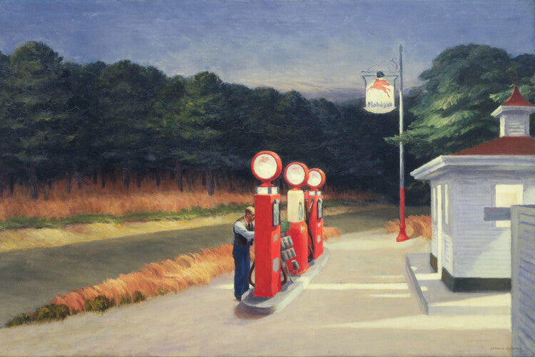 Gas Station (1940), Edward Hopper Poster, Plakat, 40 × 26.7 cm