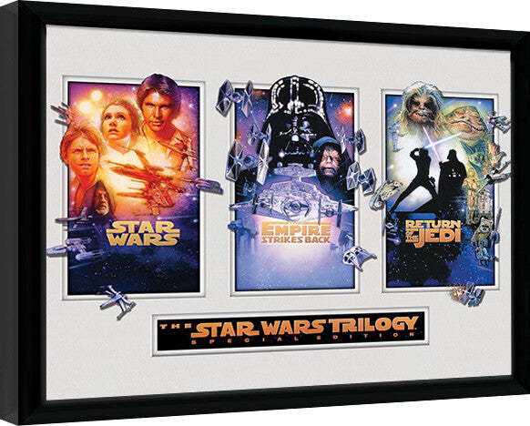 Star Wars - Trilogy Gerahmte Poster, Bilder, 44.5 x 34.3 cm