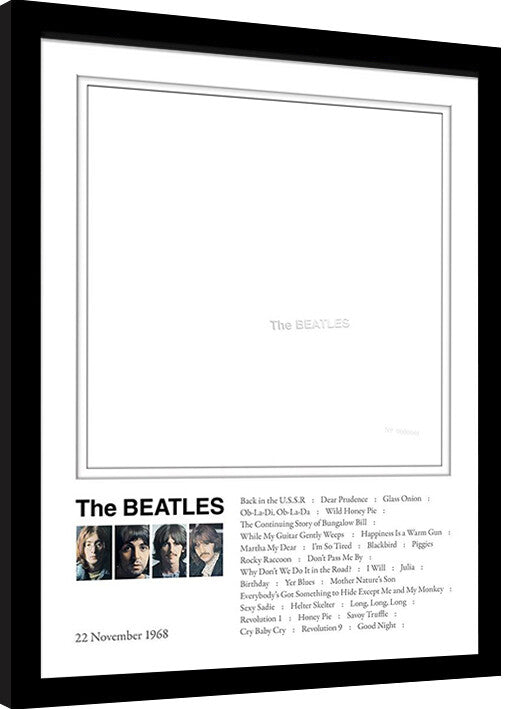 The Beatles - White Album Gerahmte Poster, Bilder, 34.3 x 44.5 cm