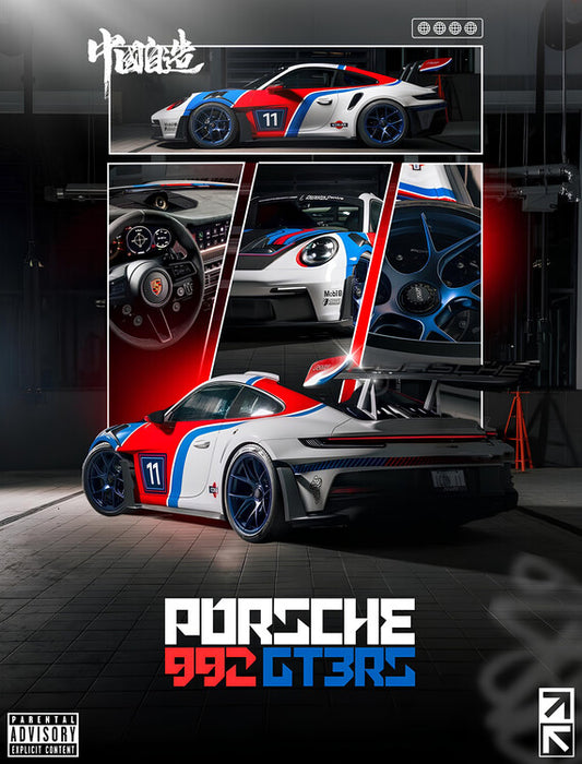 Leinwand Poster, Bilder Porsche 992 GT3 RS – Precision Meets Performance, 70 × 90 cm