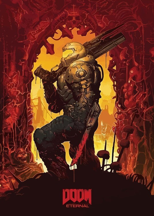 Leinwand Poster, Bilder doom eternal, 65 × 90 cm