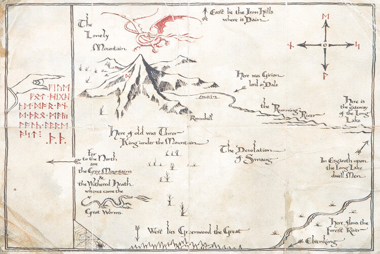 Der Hobbit Poster, Plakat, 91.5 × 61 cm