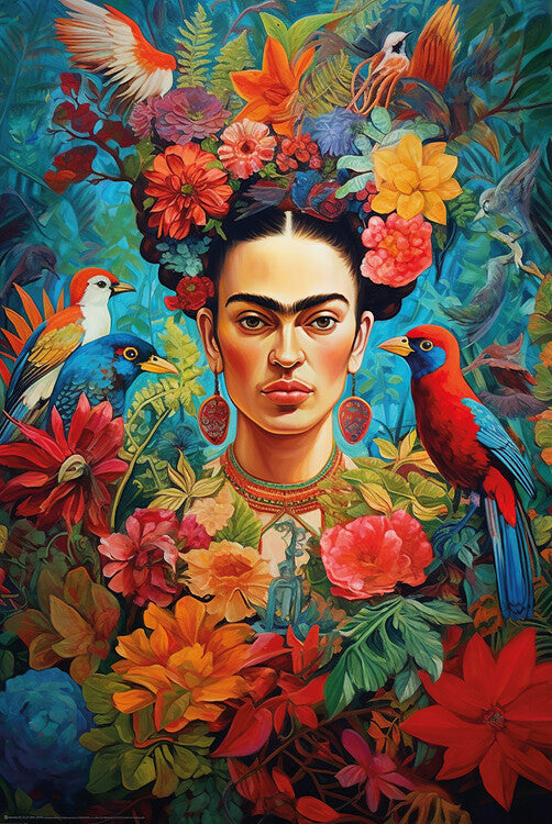 Frida Kahlo tropical Poster, Plakat, 61 × 91.5 cm