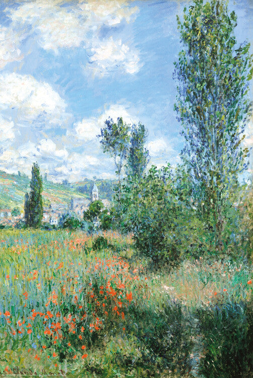 View of Vetheuil, Claude Monet Poster, Plakat, 61 × 91.5 cm