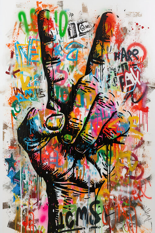 Trendy Peace Poster, Plakat, 61 × 91.5 cm