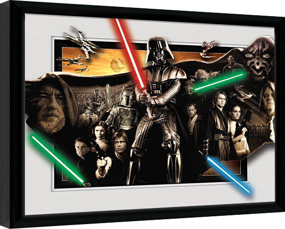 Star Wars - Vader Cloak Gerahmte Poster, Bilder, 44.5 x 34.3 cm
