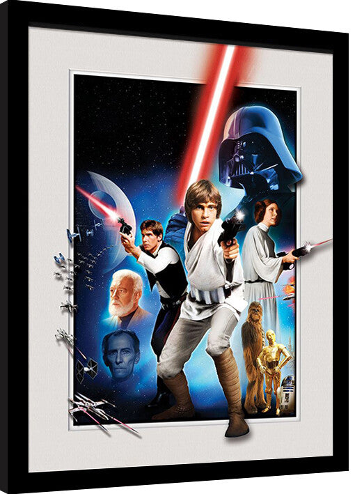 Star Wars - Montage Gerahmte Poster, Bilder, 34.3 x 44.5 cm