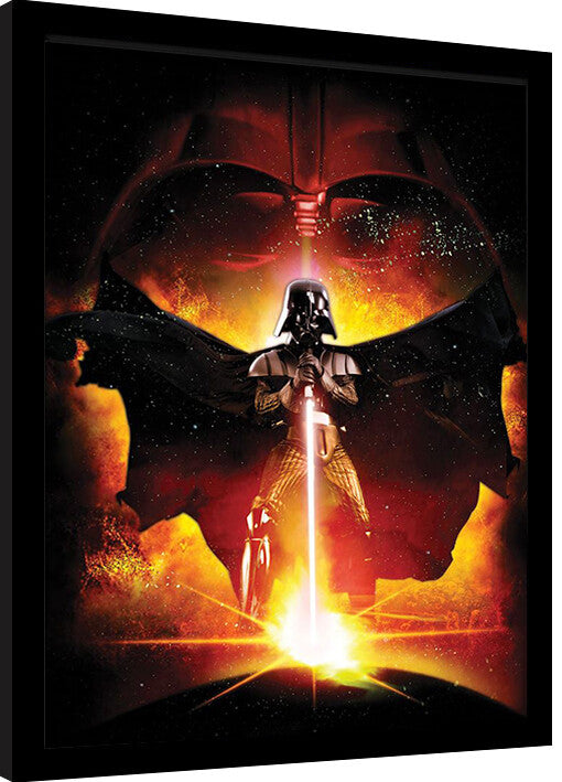 Star Wars - Episode III Vader Lightsaber Gerahmte Poster, Bilder, 34.3 x 44.5 cm