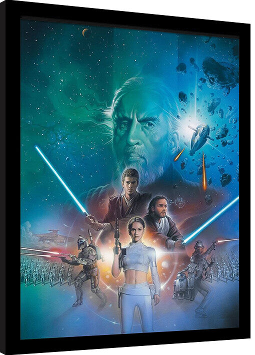Star Wars - Episode II Art Gerahmte Poster, Bilder, 34.3 x 44.5 cm