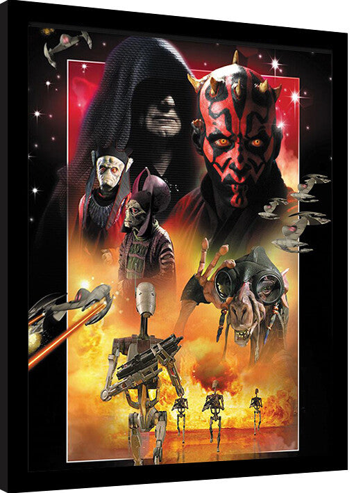 Star Wars - Episode I Villains Gerahmte Poster, Bilder, 34.3 x 44.5 cm