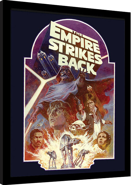 Star Wars - Empire Strikes Back Block Gerahmte Poster, Bilder, 34.3 x 44.5 cm