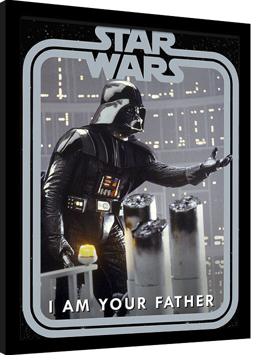 Star Wars - Darth Vader Father Border Gerahmte Poster, Bilder, 34.3 x 44.5 cm