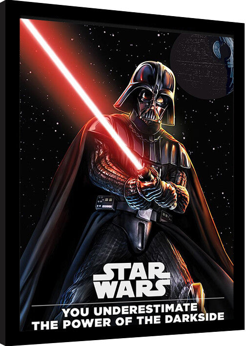 Star Wars - Darth Vader Darkside Saber Gerahmte Poster, Bilder, 34.3 x 44.5 cm