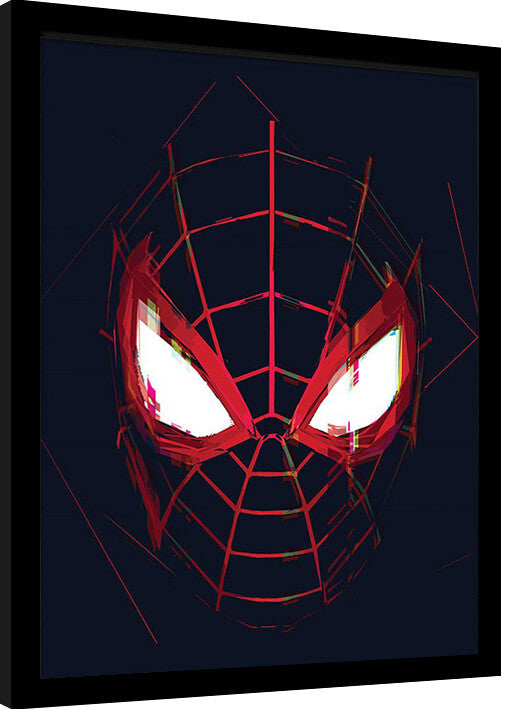 Spider-Man: Miles Morales - Close Up Gerahmte Poster, Bilder, 34.3 x 44.5 cm