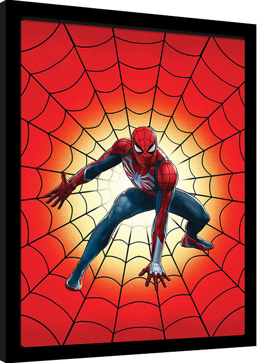 Spider-Man - Webs Gerahmte Poster, Bilder, 34.3 x 44.5 cm