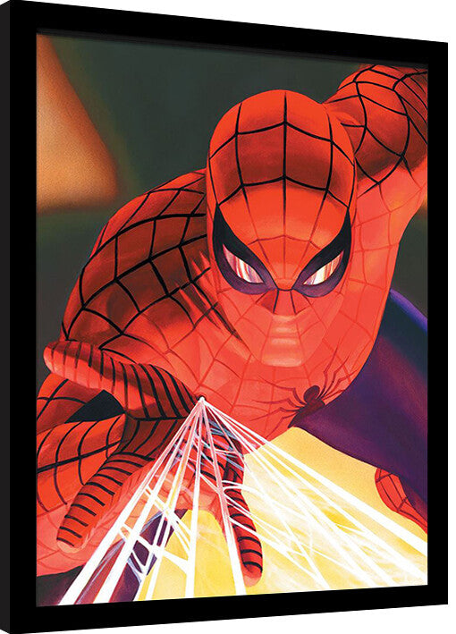 Spider-Man - Web Shooting Gerahmte Poster, Bilder, 34.3 x 44.5 cm