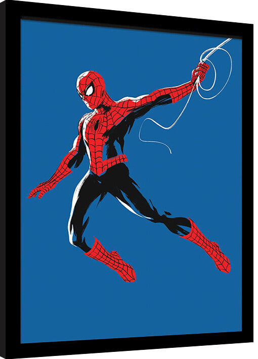Spider-Man - Web Line Gerahmte Poster, Bilder, 34.3 x 44.5 cm