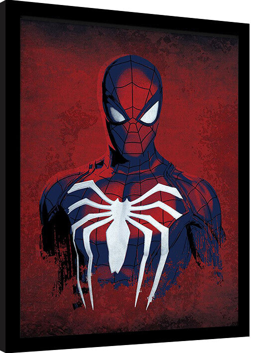 Spider-Man - Spider on the Chest Gerahmte Poster, Bilder, 34.3 x 44.5 cm