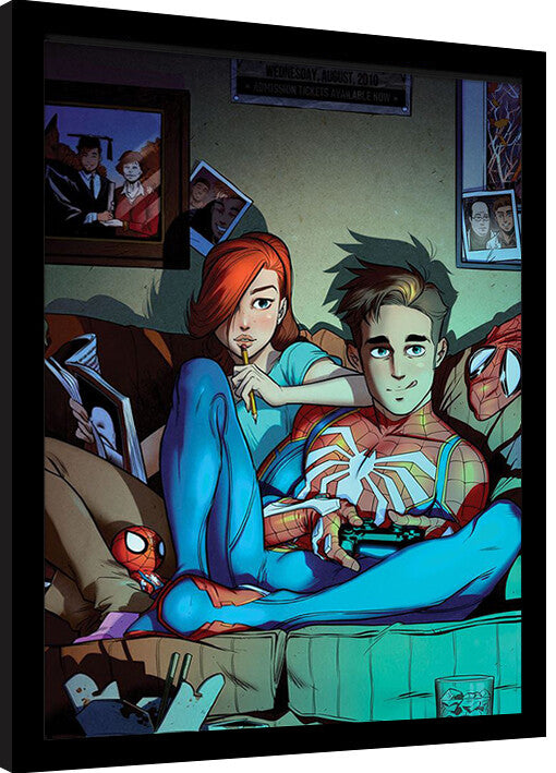 Spider-Man - Peter & Mary Gerahmte Poster, Bilder, 34.3 x 44.5 cm