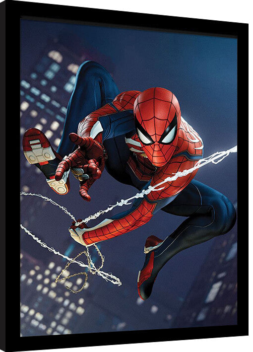 Spider-Man - Night Gerahmte Poster, Bilder, 34.3 x 44.5 cm
