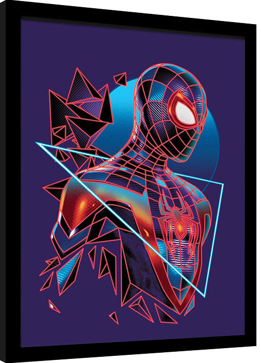 Spider-Man - Geometric Gerahmte Poster, Bilder, 34.3 x 44.5 cm