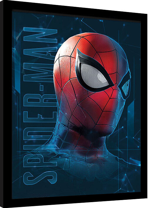 Spider-Man - Close Up Gerahmte Poster, Bilder, 34.3 x 44.5 cm