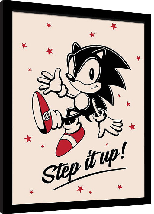 Sonic the Hedgehog - Step It Up Gerahmte Poster, Bilder, 34.3 x 44.5 cm