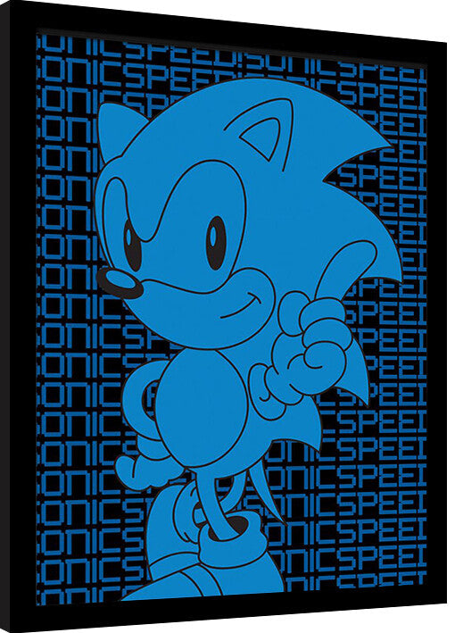 Sonic the Hedgehog - Sonic Speed Gerahmte Poster, Bilder, 34.3 x 44.5 cm