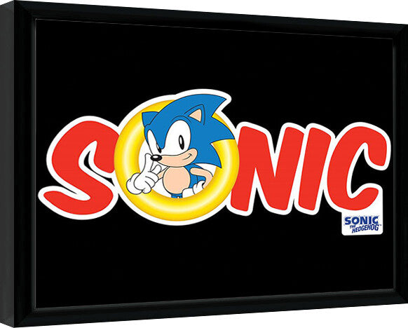 Sonic the Hedgehog - Logo Gerahmte Poster, Bilder, 44.5 x 34.3 cm