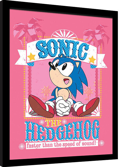 Sonic the Hedgehog - Faster Than The Speed Of Sound Gerahmte Poster, Bilder, 34.3 x 44.5 cm