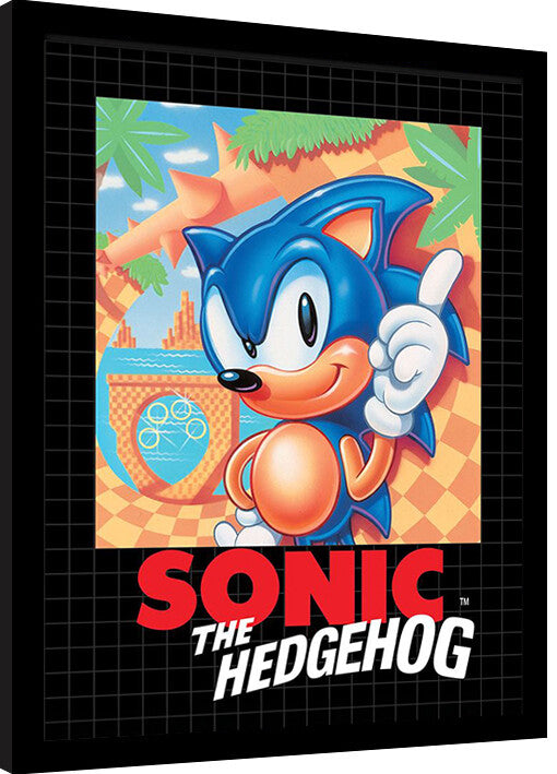 Sonic the Hedgehog - Cover Gerahmte Poster, Bilder, 34.3 x 44.5 cm