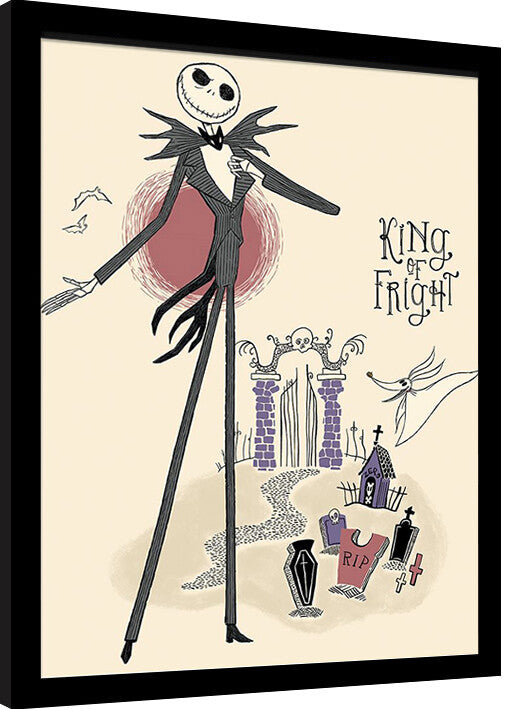 Nightmare Before Christmas - King of Fright Gerahmte Poster, Bilder, 34.3 x 44.5 cm