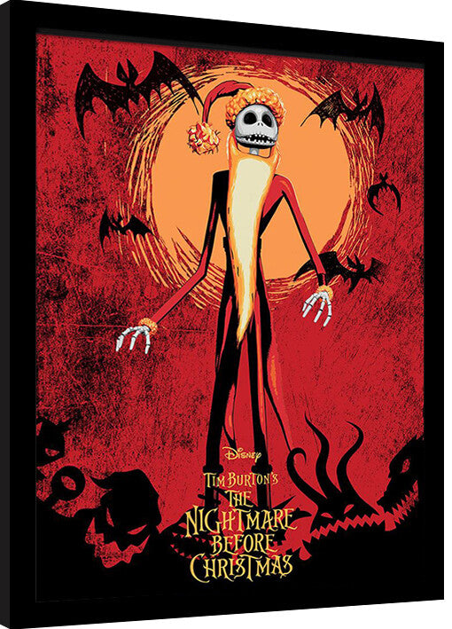 Nightmare Before Christmas - Jack Skellington Gerahmte Poster, Bilder, 34.3 x 44.5 cm