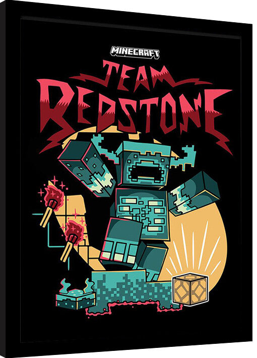 Minecraft - Team Fredstone Gerahmte Poster, Bilder, 34.3 x 44.5 cm