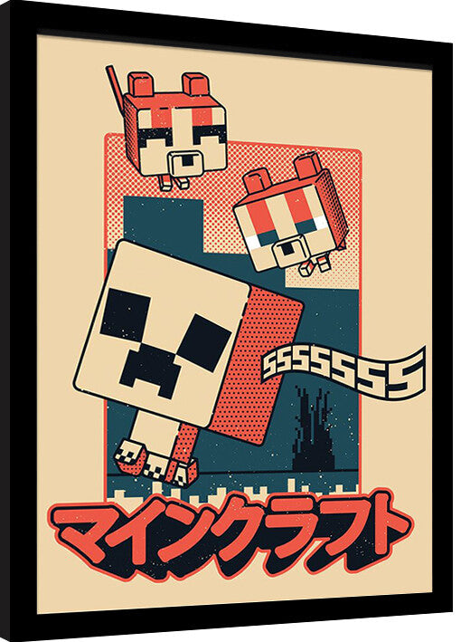 Minecraft - Chibi Comic Gerahmte Poster, Bilder, 34.3 x 44.5 cm
