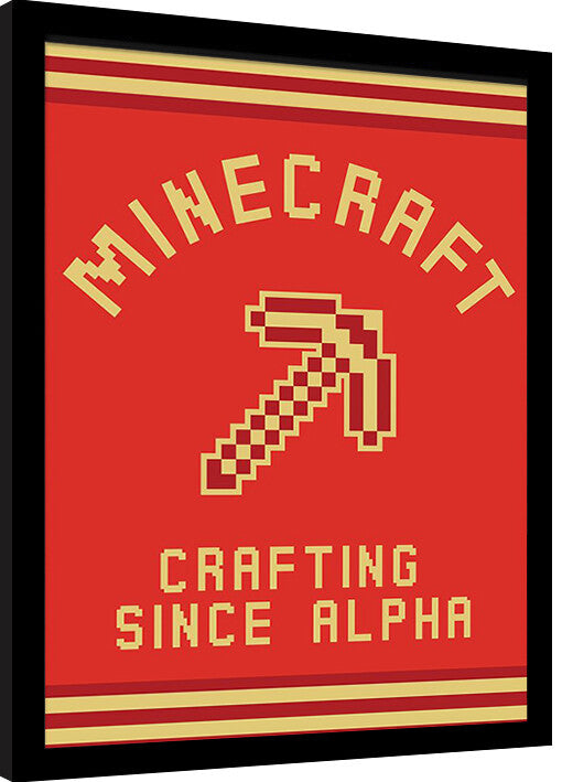 Minecraft - Crating Since Alpha Gerahmte Poster, Bilder, 34.3 x 44.5 cm